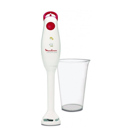 0704163 - MOULINEX Mixeur Plongeant Plastique DD1001EG TURBOMIX (350 W) Blanc