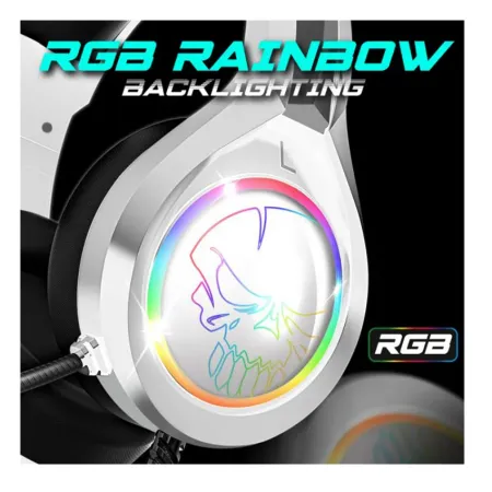 Casque Gaming PRO H8 avec effets lumineux LED RGB et câble 