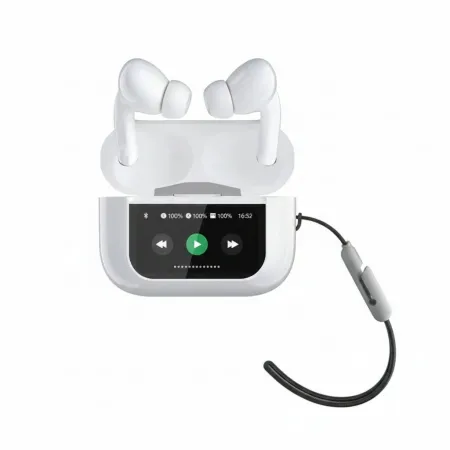 Kit Bluetooth EZRA BUDS TWS 26 Blanc Avec Afficheur