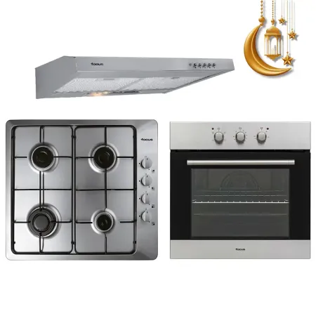 Pack Encastrable Focus : Plaque de cuisson F400X + Four F525X + Hotte F602X
