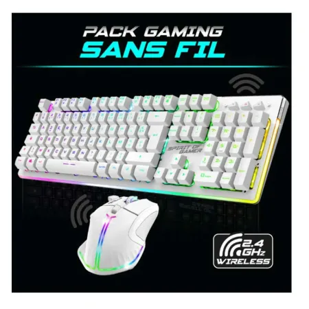 Clavier gaming blanc Spirit of Gamer RGB CLS-MK600S-WT sans fil