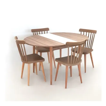 Pack Table Salle à Manger Extensible Atlas + 4 Chaises Helsinki (Pack145SI)