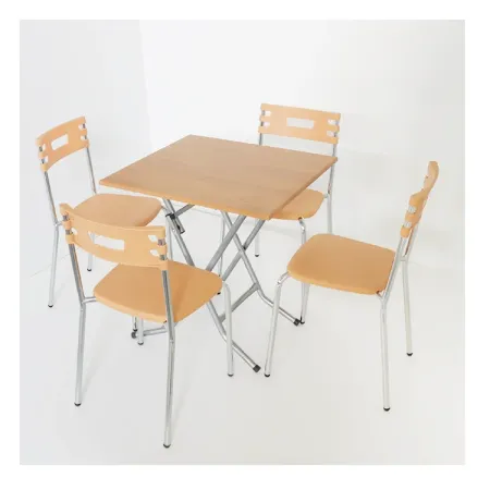 SOTUFAB Pack Table pliante PVC & 4 Chaises CITY