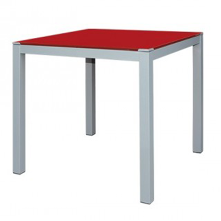 0702465 - SOTUFAB Table TC0063V Serena TOP en verre(80*80) Rouge