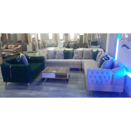 DREAMS Salon sejour Khousa Gris & Vert