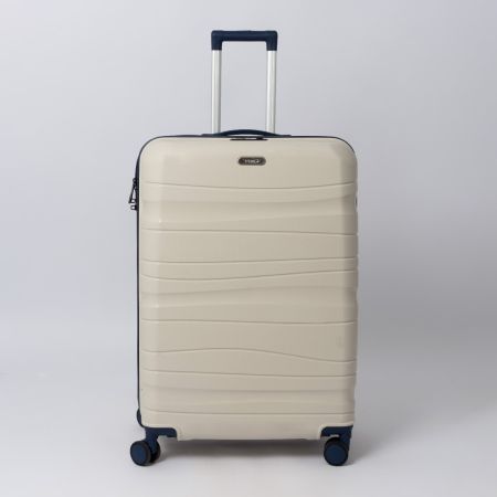Valise TITOU Incassable Polypropylene | Modèle 15KG - Beige/Bleu 