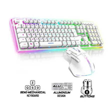 Clavier gaming blanc Spirit of Gamer RGB CLS-MK600S-WT sans fil