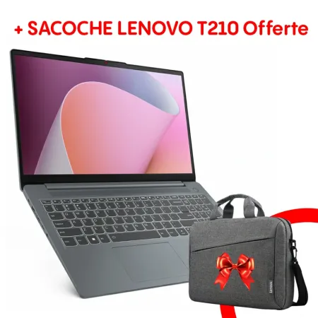 Pc Portable Lenovo IdeaPad Slim 3 15ABR8 / Ryzen 7 7730U / 16 Go / 512 Go SSD / Gris Avec SACOCHE LENOVO Offerte