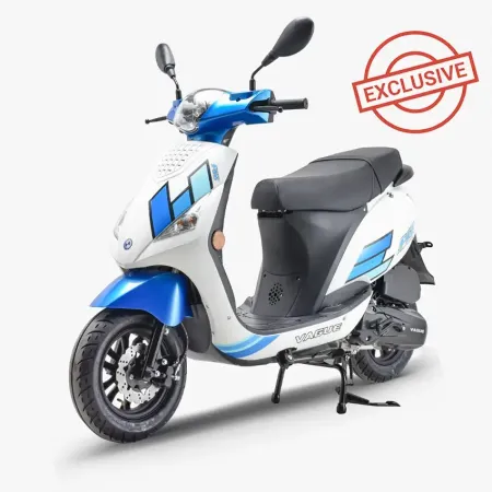Scooter ZIMOTA Vague PIZ 124CC | 4 Temps - Blanc/Bleu