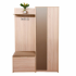 Meuble d'Entrée SQUARE PC25 Chêne brut et moka | SOTUFAB