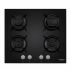 Plaque de cuisson PREMIUM  à Gaz  4 Feux | 60cm - AP641  -  Verre Noir 