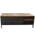 Meuble TV Style Scandinave Baya Chêne Brut & Noir | DREAMS