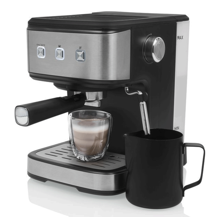 Machine à Café Expresso SCHNEIDER 850W | Avec Buse A Vapeur - SCHEX15 - Noir