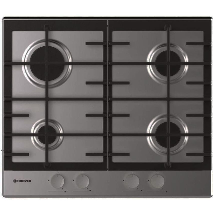Plaque de cuisson HOOVER 4 Feux  à Gaz |  60cm  -  HHG6BRMX  -  Inox 