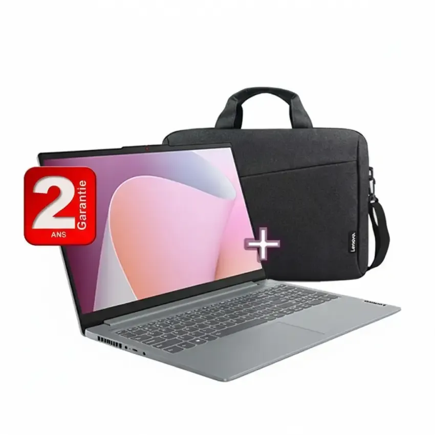 Pc Portable LENOVO 82XQ00HCFG RYZEN 3-7320U 8G/256SSD WIN11 GRIS & SACCOCHE