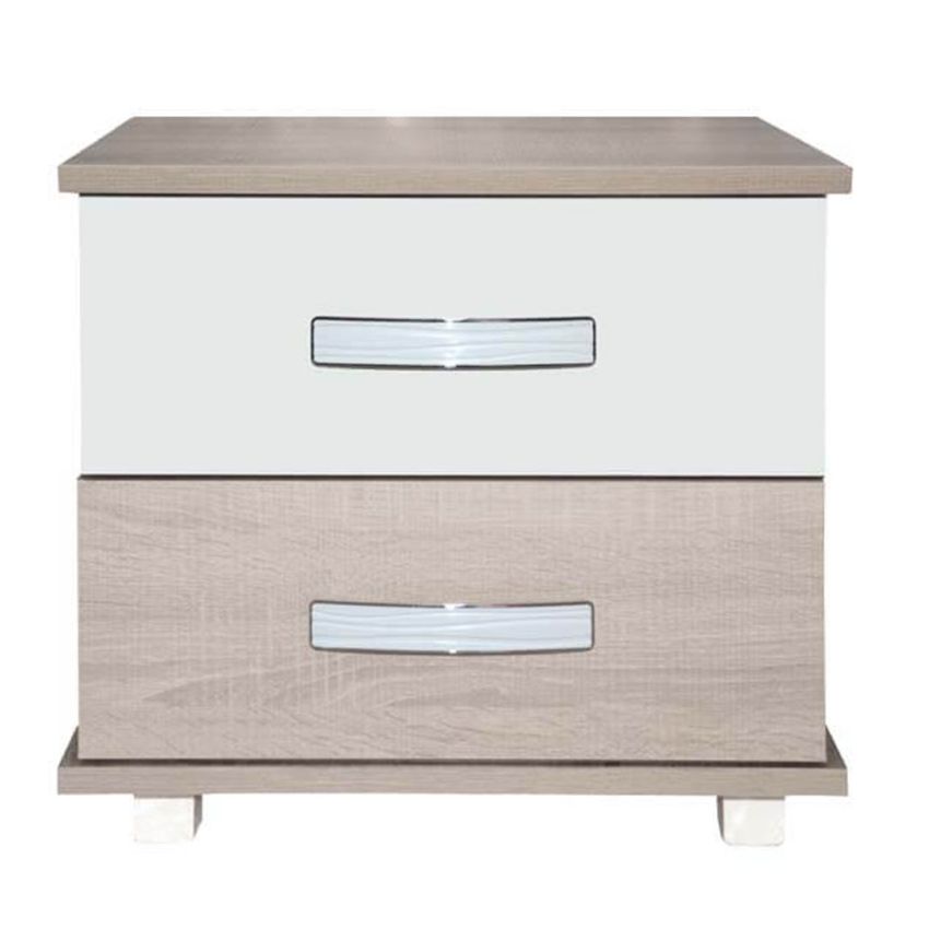 Table De Nuit ZEINEB CHE24CB Chêne Brut Blanc | SOTUFAB