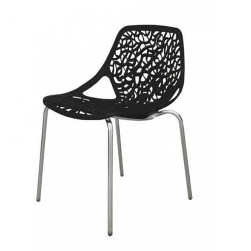 Chaise Chrome Confort CHC0046 Noir | SOTUFAB 