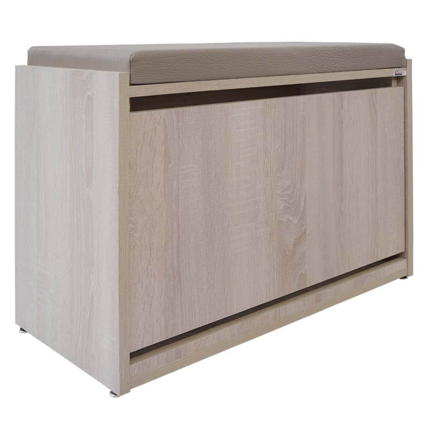 Porte Chaussures BANQUETTE 9 paires PC27  Chêne brut | SOTUFAB 