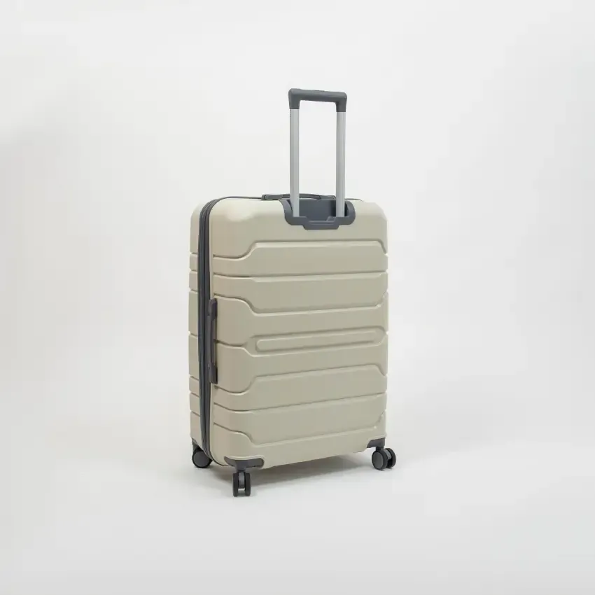 Valise TITOU Incassable Polypropylene | Modèle 30KG - Beige/Gris