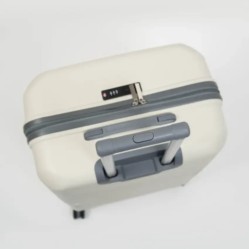 Valise TITOU Incassable Polypropylene | Modèle 20KG - Beige/Gris 