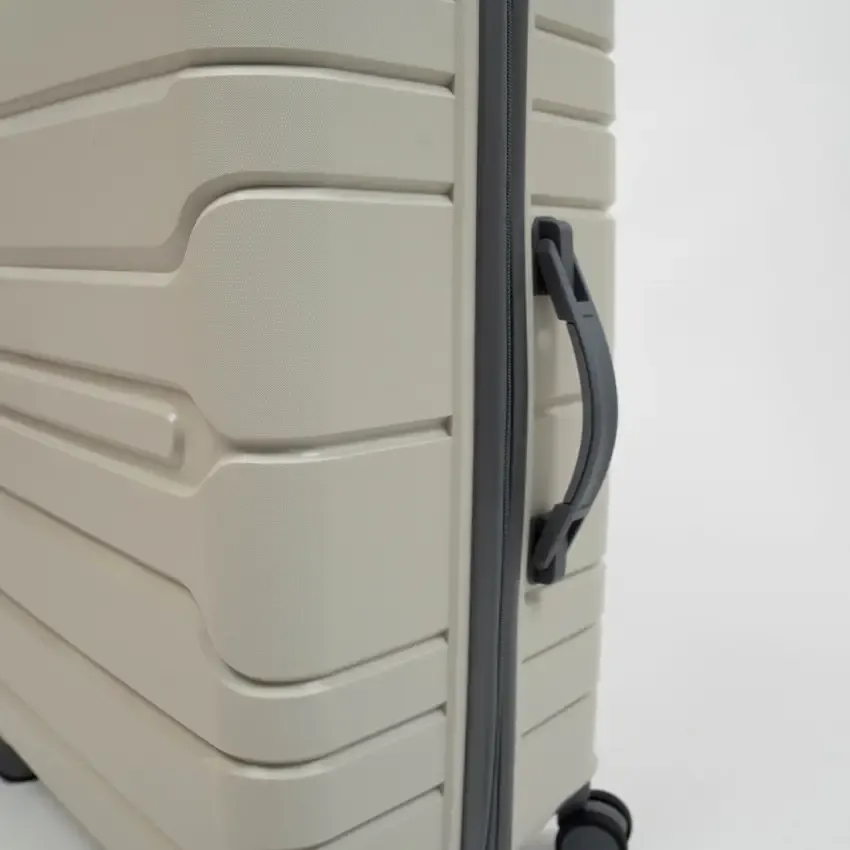 Valise TITOU Incassable Polypropylene | Modèle 30KG - Beige/Gris