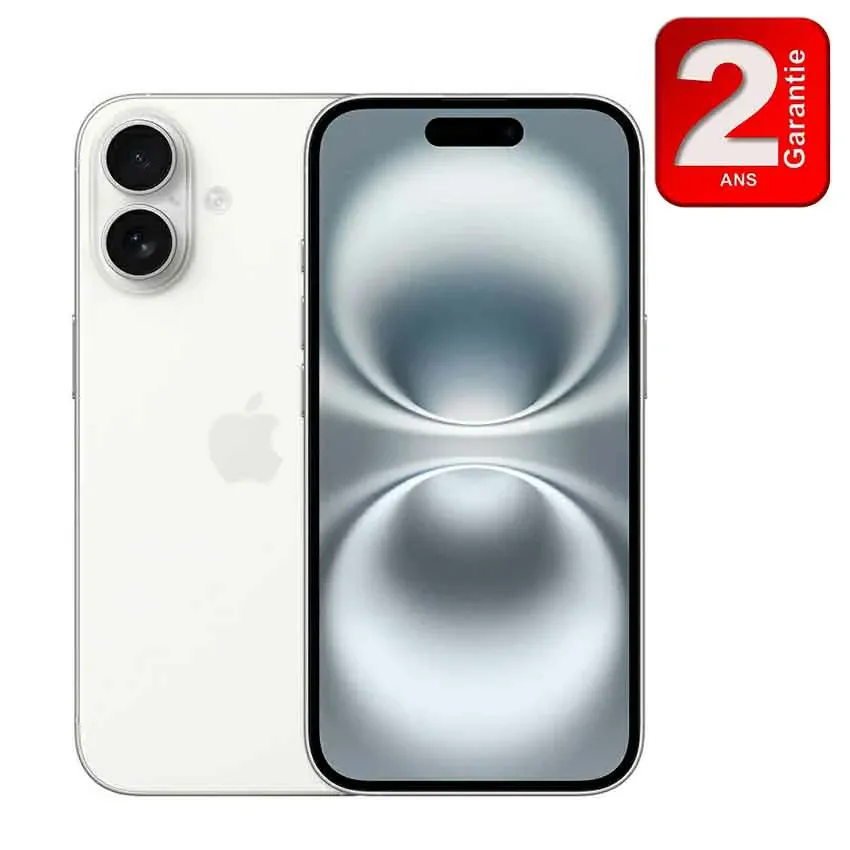 IPhone 16 | 8 GO - 128GO - 5G - Blanc - Apple
