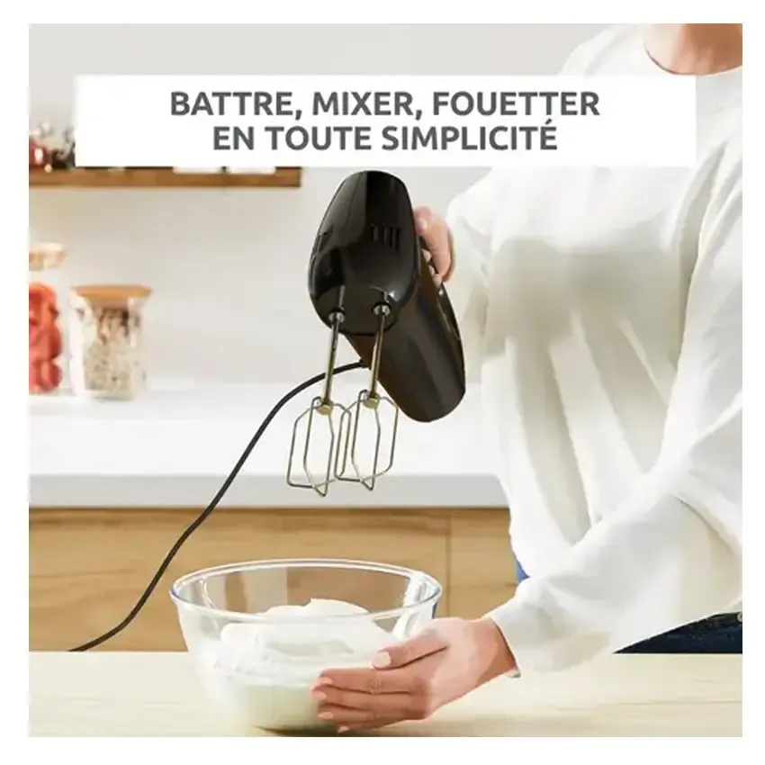 BATTEUR MOULINEX HM3108B1 300W / 5 VITESSE / NOIR