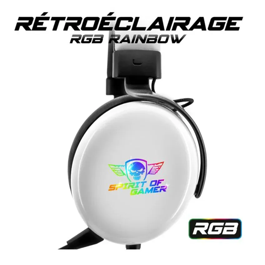 Micro-Casque Gaming Spirit of Gamer XPERT H700 Blanc