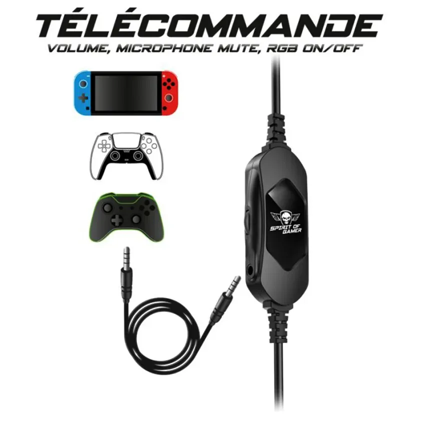 Micro-Casque Gaming Spirit of Gamer XPERT H700 Blanc