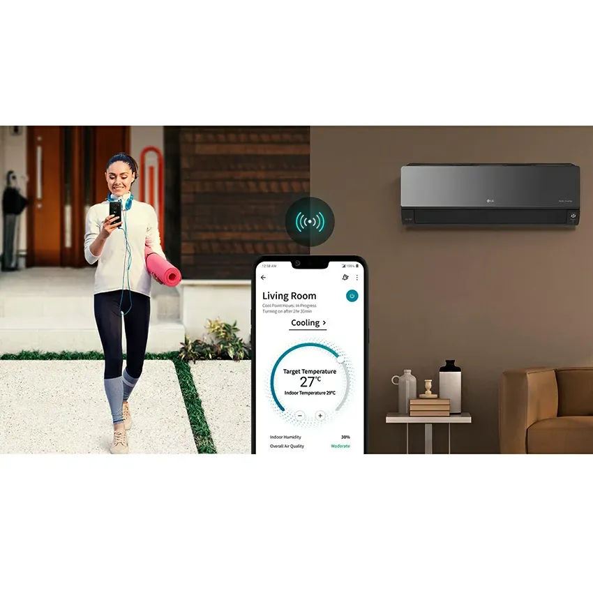 Climatiseur LG 12000 ARTCOOL MIRROR INVERTER | Froid - Wifi intégrer - D12UAH - Noir 