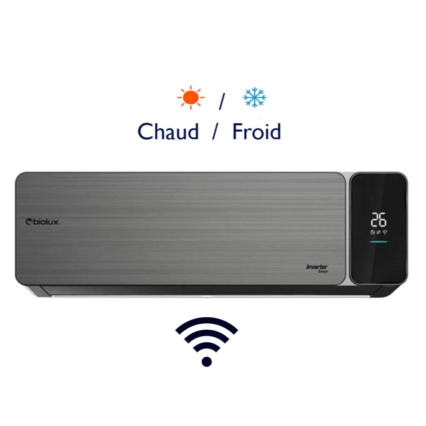 Climatiseur BIOLUX 18000 BTU | Chaud / Froid - Compresseur INVERTR - M185.CFVS - Noir 