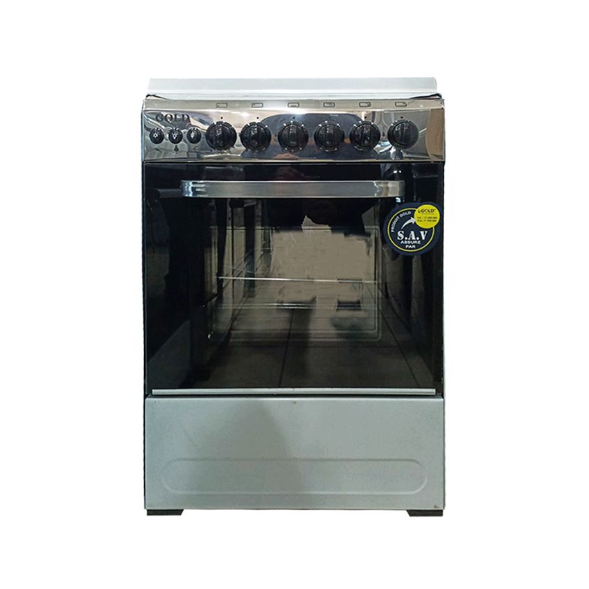 Cuisinière à gaz 4 FEUX  GOLD | 4511E - 55cm - Inox 