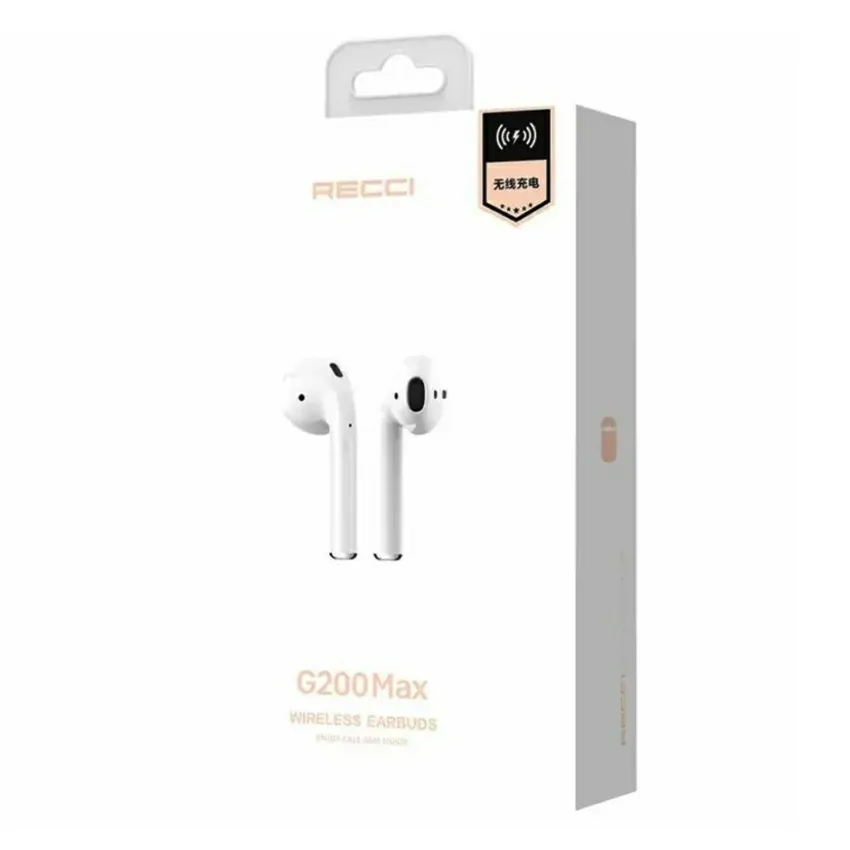 Ecouteurs Bluetooth RECCI | TWS G200 - Blanc