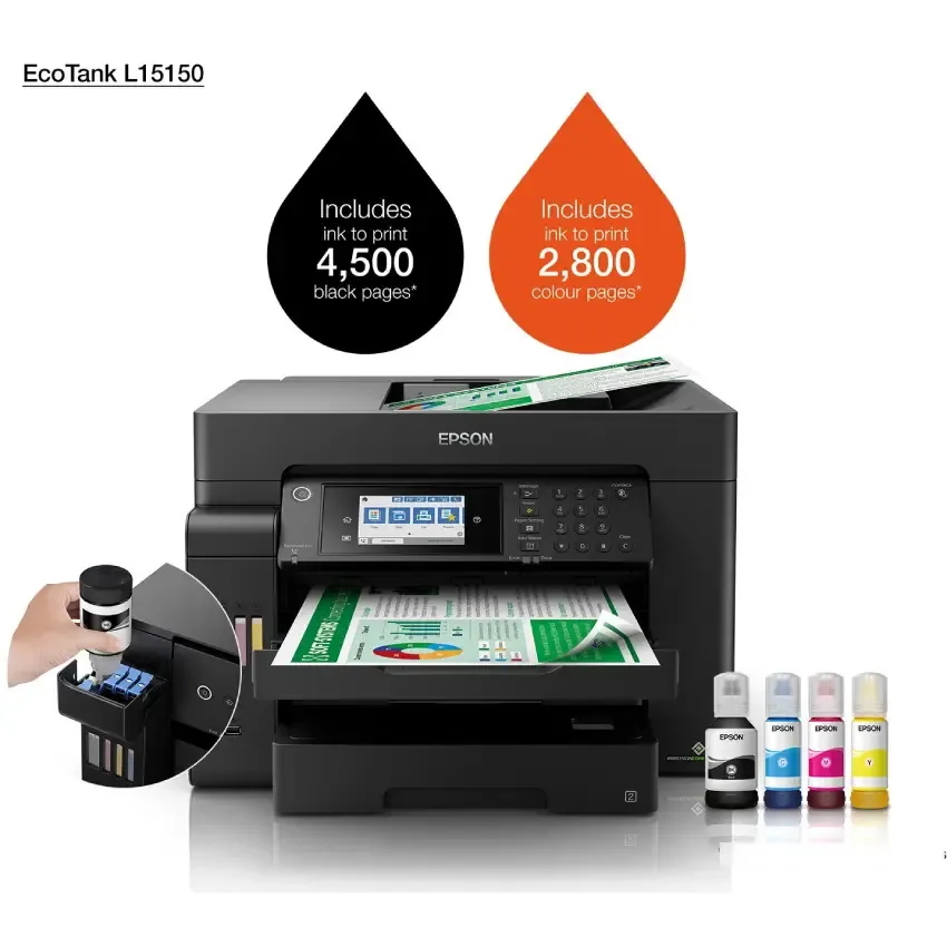 Imprimante EPSON ECOTANK L15150 | à Réservoir intégré 4en1 - Couleur 