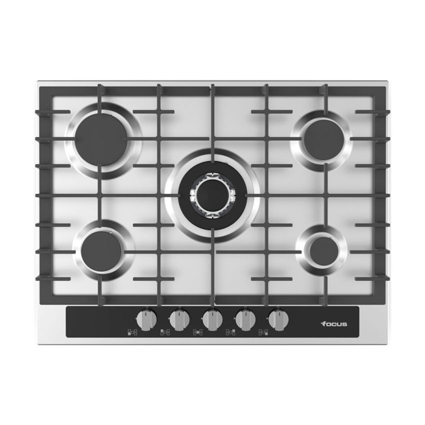 Plaque de cuisson encastrable Focus 5 Feux | 70cm - F 403X - Gaz - Inox 