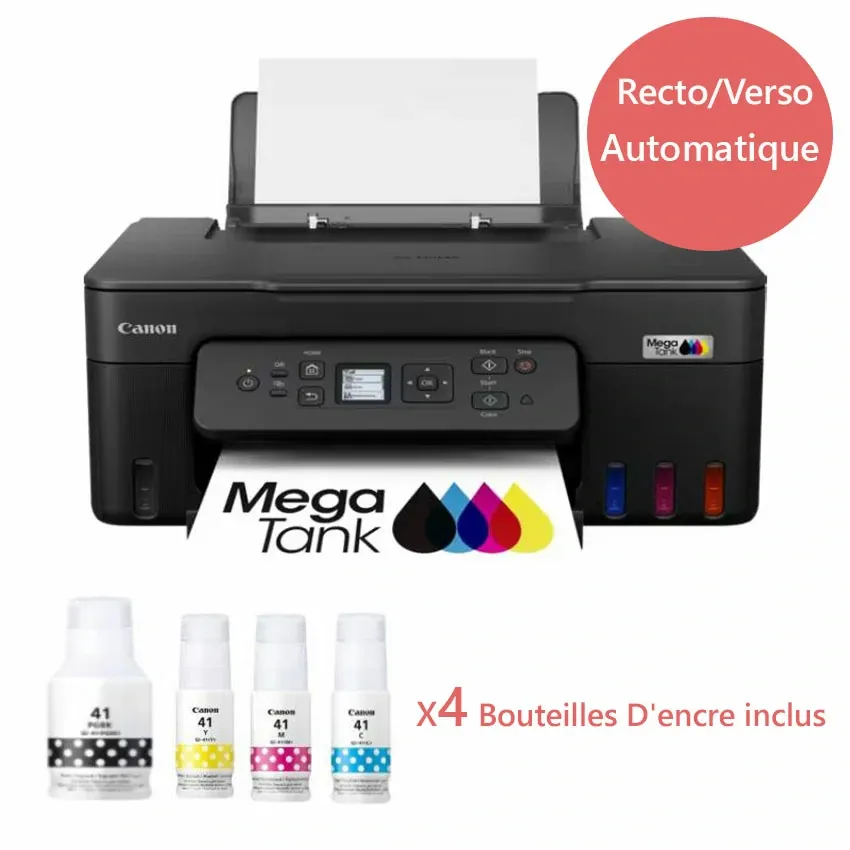 Imprimante CANON G3480 3EN1 Wi-Fi à Réservoir Intégré