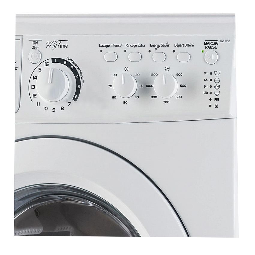 Lave-linge INDESIT 8 kg | Essorage 1200 Trs/min - EWC.81252 - Hublot - Blanc 