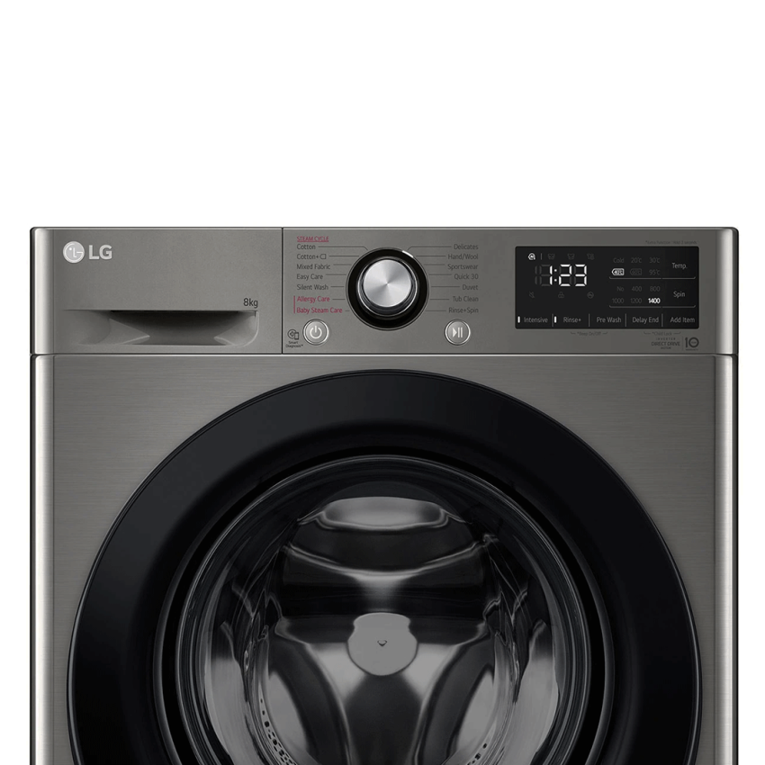 Machine à Laver LG VIVACE 9 kg | Essorage 1400 Tours/min - F4R3VYG6P - Silver 