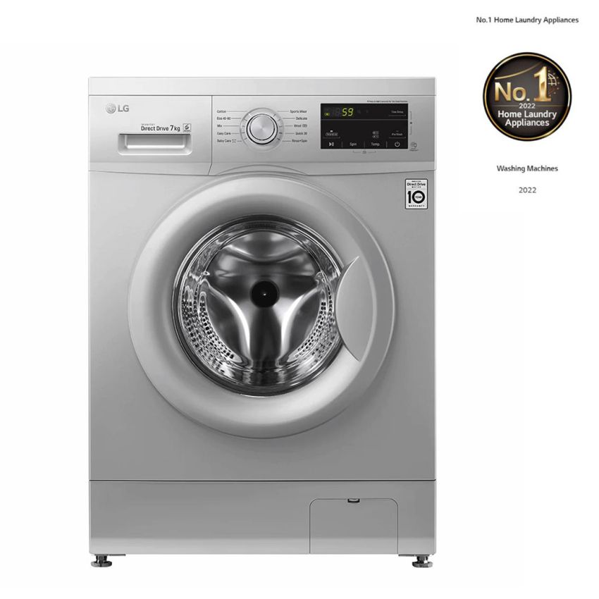 Machine à Laver LG 7 kg | Essorage 1400 Tours/min - FH4G7QDY5 - Silver