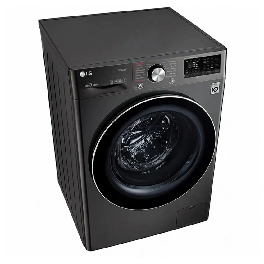 Machine à Laver LG Vivace à vapeur 9 kg | Essorage 1400 Tours/min - Lavante / Séchante - DD6M - Noir 