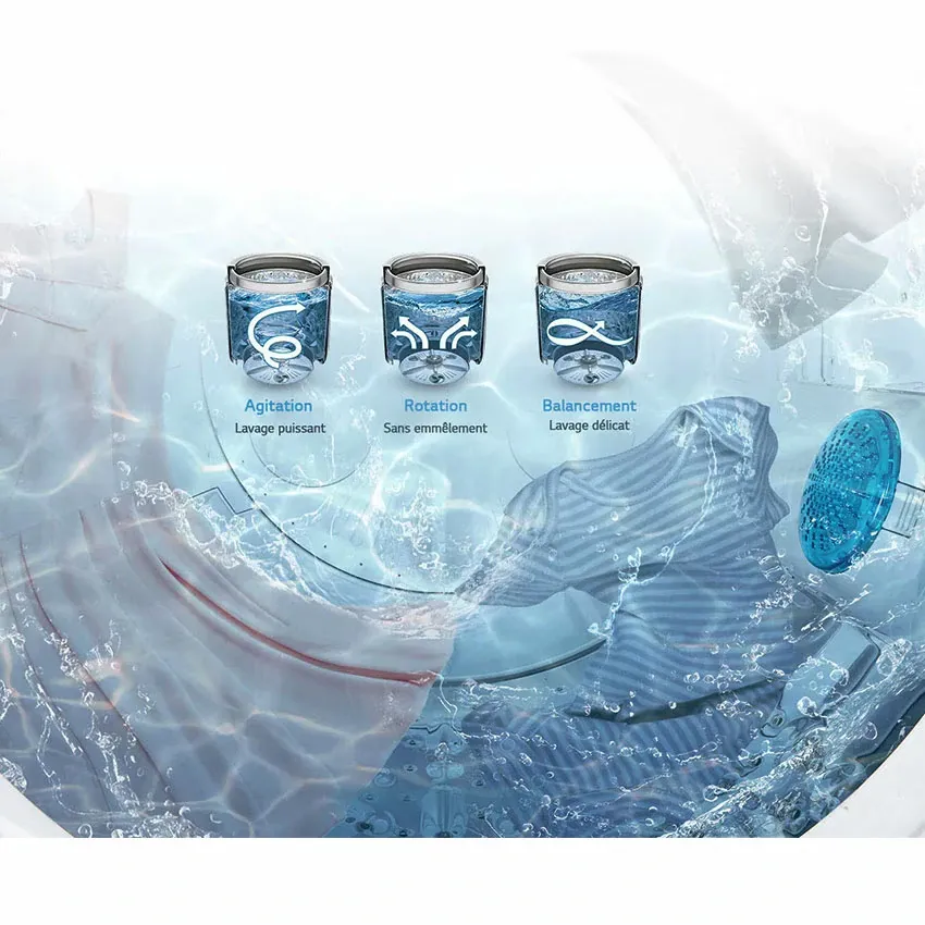 Lave linge LG 12Kg | Essorage 1200 Tours/min - Smart Inverter - T1288NEH - Silver