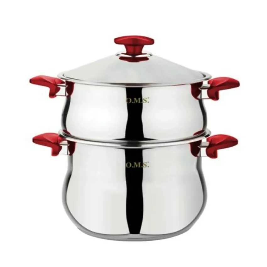 Couscoussière OMS Inox 18/10 Rouge 5 L