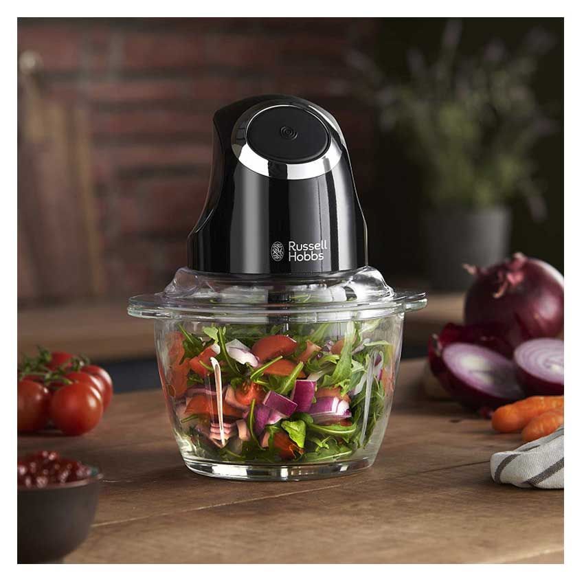 Mini Hachoir RUSSELL HOBBS 200 W | Bol de 1 Litre - 24662.56 - Noir