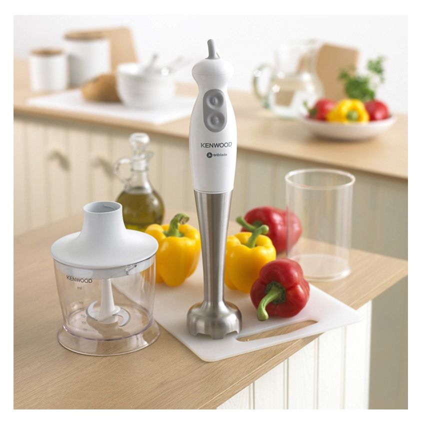 Mixeur Plongeant KENWOOD 2 En1 | Moteur 450 W - lames en acier inoxydable - Blanc 