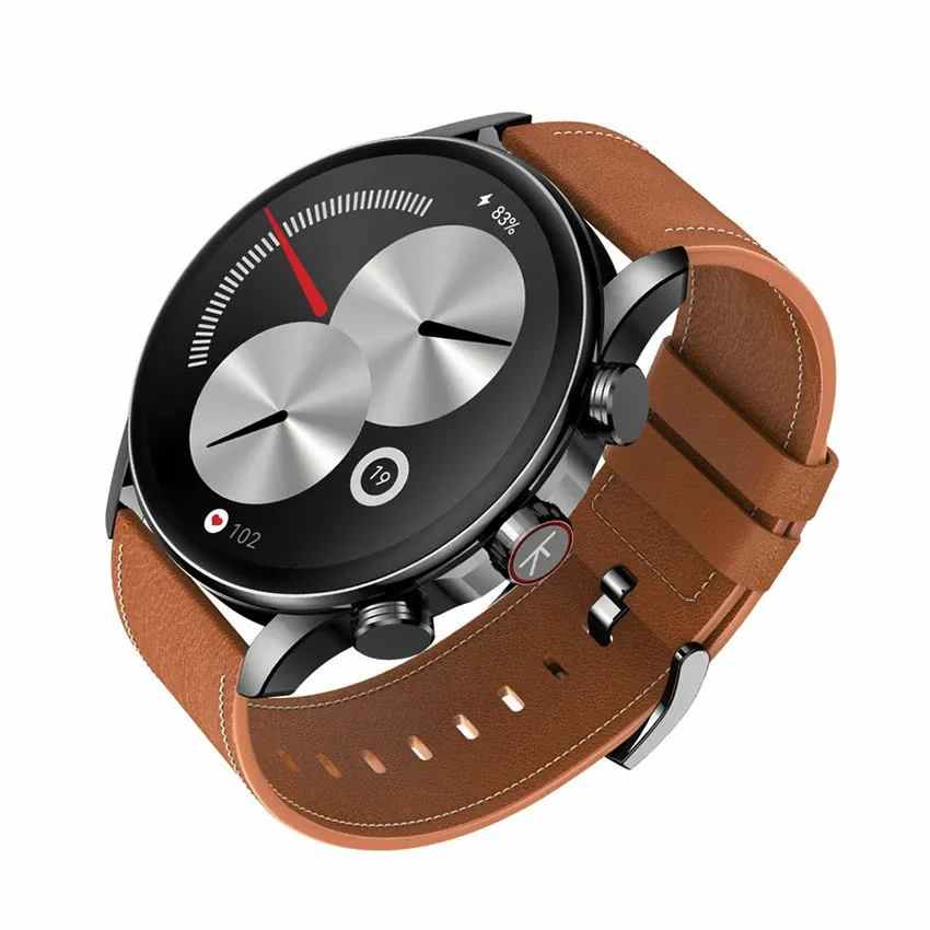 Smartwatch KIESLECT Balancer – Écran AMOLED 2,1″ FHD + Bracelet Marron