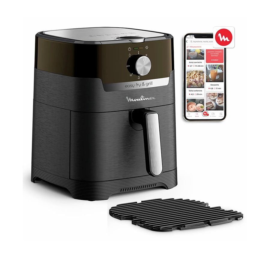 Airfryer MOULINEX Easy Fry & Grill 1400W | avec bac de cuisson de 4.2 litres -  EZ501810 - Noir 