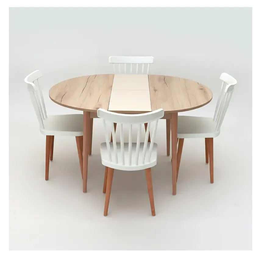 Pack Table Salle à Manger Extensible Atlas + 4 Chaises Helsinki (Pack145SI)