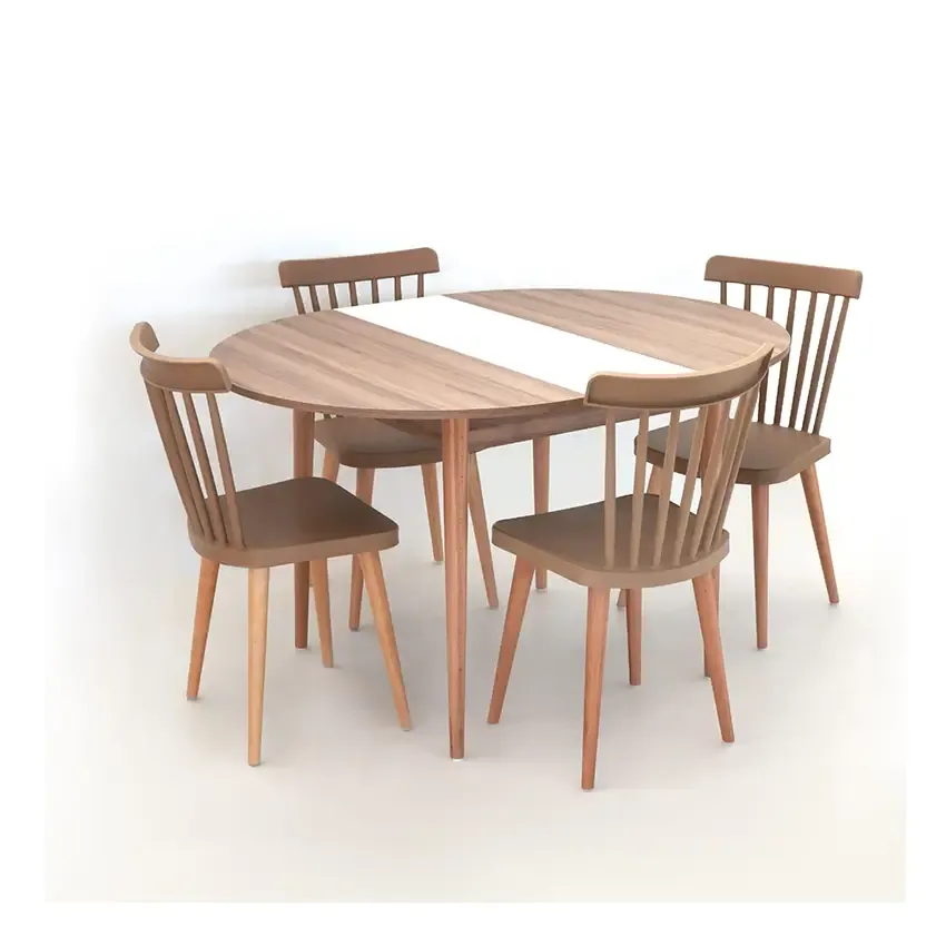 Pack Table Salle à Manger Extensible Atlas + 4 Chaises Helsinki (Pack145SI)