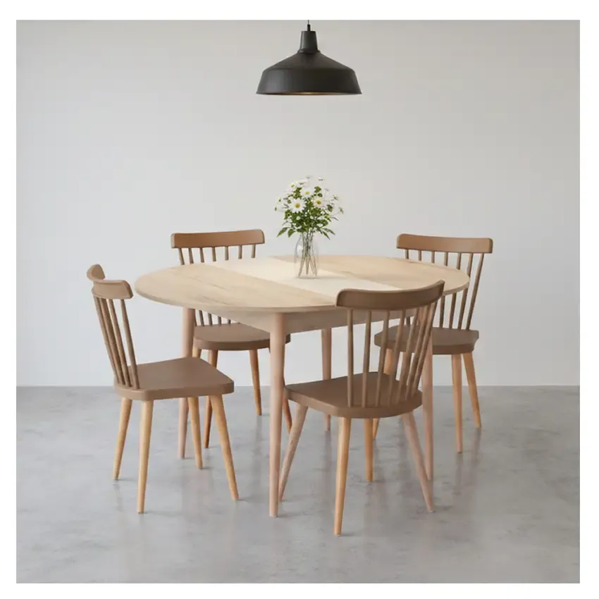 Pack Table Salle à Manger Extensible Atlas + 4 Chaises Helsinki (Pack145SI)