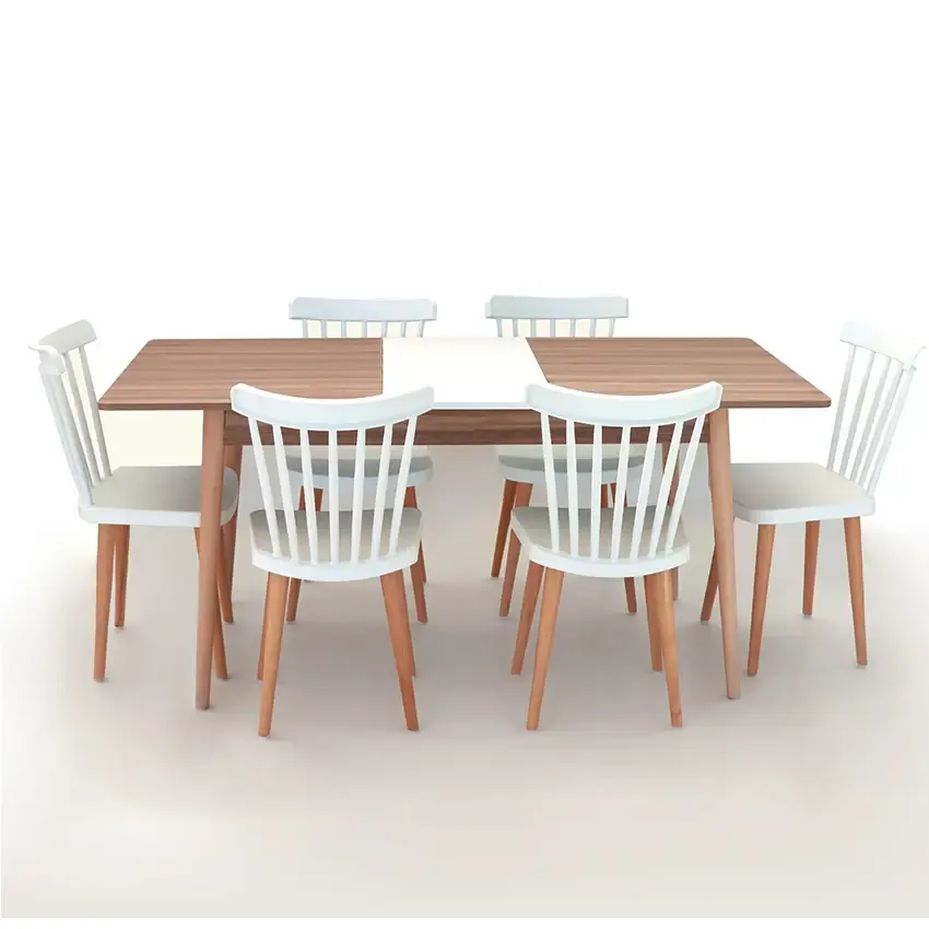 Pack Table Salle à Manger Extensible Atlas + 4 Chaises Helsinki (Pack145SI)